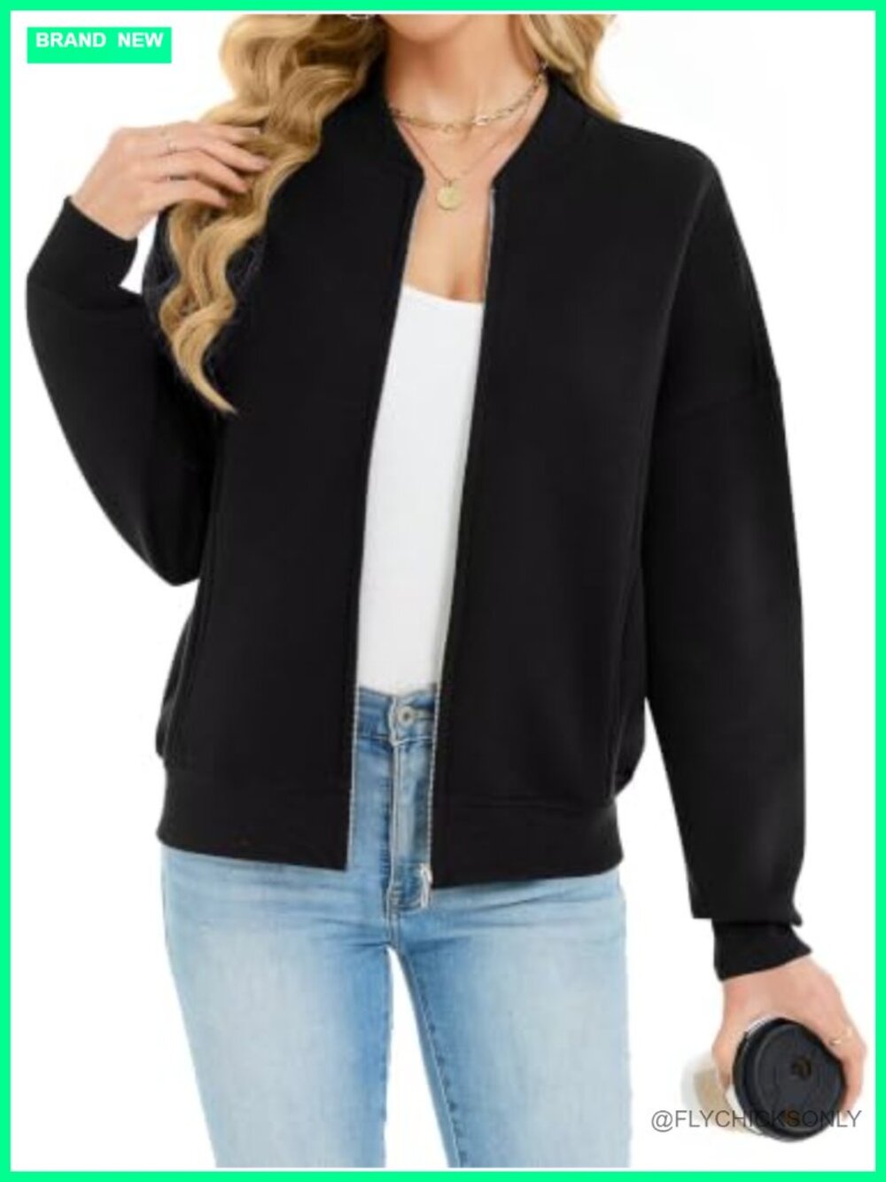Womens Fleece Zip Up Sweatshirt Cardigan Casual Jacket with Pockets